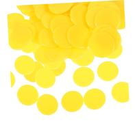 Gogogmee 100pcs Bingo Chips Opaque Light Yellow Counting Tokens for Gambling and Poker Night Game Hall Props Reusable Game Counters for Math Learning and Party Entertainment