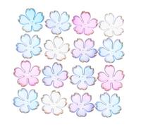 Gogogmee 100pcs Cherry Blossom Acrylic Spacer Charms Mini Petal Gradient Floral Beads for Jewelry Making Like Shine for Bracelets Necklaces DIY Crafts