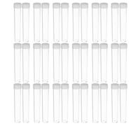 Gogogmee 100pcs Clear Plastic Storage Tubes with Lids Mini Test Tubes for Beads Glitter Powders Impact-resistant Craft Containers Portable Small Vials for Jewelry and Party Supplies
