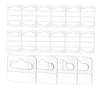 Gogogmee 100pcs Clear Self Adhesive Hanging Tabs with Plastic Slot Strong Stick Hooks for Retail Merchandise Display and Packaging Heavy Duty Transparent PVC Hang Tabs