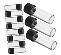 Gogogmee 100pcs Clear Small Glass Vials Screw Cap Mini Refillable Sample Containers for Essential Oils Cosmetics Travel Portable Storage