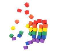 Gogogmee 100PCS Colorful Small Wooden Cube Blocks for Craft DIY Projects Educational Building for Smooth Solid Sturdy Square Cubes Compatible with Other