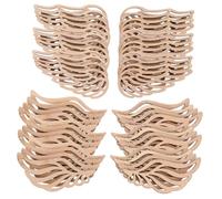 Gogogmee 100pcs DIY Angel Wing Wood Cutouts Unfinished Wooden Craft Slices for Painting Hollow Out Decorations Christmas Party Supplies Educational Tool