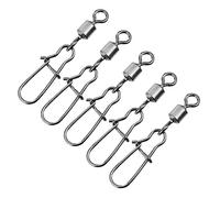 Gogogmee 100pcs Fishing Connector Durable and Rolling Swivel Hook Connectors for Various Fishing Methods Practical for Enthusiasts