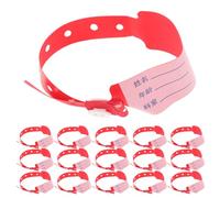 Gogogmee 100pcs Identification Band Comfortable Adjustable Patient Wristband Secure Snap Closure for Fall Risk Wristbands and Hospital Identification Bands Made of Plastic Material