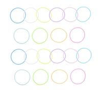 Gogogmee 100pcs Luminous Silicone Hair Ties Glow Dark Bracelets for Women Multipurpose Disco Party Accessories with High-strength Hold Quick Styling for Daily Wear and Sports