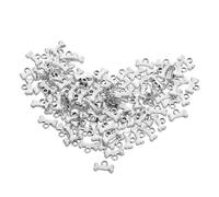 Gogogmee 100pcs Mini Dog Bone Charms Vintage Zinc Alloy Pendants for DIY Jewelry Making Small Pet Lover Accessories for Bracelets Necklaces Earrings Scratch-resistant Craft Beads