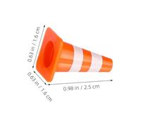 Gogogmee 100pcs Miniature Traffic Cone for Preschool Educational Play Sturdy Roadblock Cones with Detailed Traffic Signs Enhances Motor Skills Spatial Planning Cognitive Development