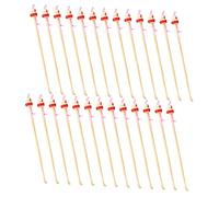 Gogogmee 100Pcs Natural Bamboo Ear Wax Removal Picks Multipurpose Small Ear Spoons Smooth Polished for Men Women Safe Convenient Random Color