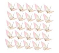 Gogogmee 100PCS Origami Paper Cranes Pearl White Hand Folded Traditional Art for Wedding Party Shower Outdoor Background Decor Easy Setup and Weather Resistant