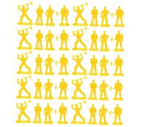 Gogogmee 100pcs Simulation Model Doll Mini People Miniature Figurines People Construction Worker Model Figures Mini Figure Tiny Worker Yellow Plastic
