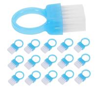 Gogogmee 100pcs Small Nail Cleaning Brushes with Firm Bristles for Manicure and Pedicure Ergonomic Hand Scrub Tools for Home and Beauty Salon Use Portable Blue Plastic Fingernail Scrubbers