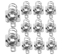 Gogogmee 100pcs Stainless Steel AA Battery Spring Plates 8.5x9mm Metal Contact Connectors for Remote Control Battery Replacement and AA Charger Terminal Springs