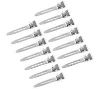 Gogogmee 100PCS Stainless Steel Hairdressing Clips Portable Small Dying Clips for Salon Home Use Multifunctional Hair Fixing Clamps Durable Design Silver