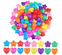 Gogogmee 100pcs Thickened Heart Star-shaped Ocean Balls for Colorful Pool for Indoor Outdoor Play Educational Bath and Party Game Balls