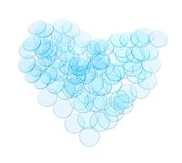 Gogogmee 100Pcs Translucent Bingo Chips Plastic Game Counters for Math Games and Bingo Supplies Edge Counting Coins Transparent Lake Blue