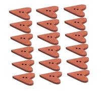 Gogogmee 100pcs Vintage Wooden Heart Buttons Double Smooth Polished Surface for Sewing Crafts DIY Scrapbooking Accessories