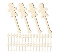 Gogogmee 100pcs Wooden Craft Sticks People Shaped for Art Projects DIY Blank Figures for Classroom Supplies Creative Painting and Crafting Kits