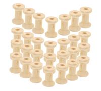 Gogogmee 100pcs Wooden Yarn Holder Spools Thread Organizers for Sewing Machines DIY Craft Accessories for Knitting Embroidery Crochet Minimalist Design Crafting Essential