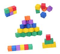 Gogogmee 102pcs Geometric Cube Toy for Children Educational Building Blocks Colorful Eva Cubes Early Learning Math Manipulative Spatial Reasoning Stem Toy for Boys and Girls