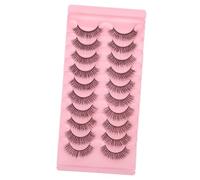Gogogmee 10Pairs False Eyelashes Natural Volume Wispy Lashes for Women Easy to Wear Lightweight Curly Design for Enhanced Makeup Look