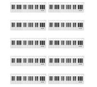 Gogogmee 10Pcs 15Cm Plastic Piano Keyboard Pattern Rulers for School Drawing and Measuring, Student Stationery Learning Tools for Classroom Drafting and Math Supplies