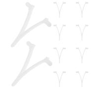 Gogogmee 10pcs Beige Plastic Pool Cleaning V Clips Replacement for Hose Driven Skimmers and Pool Vacuum Handles, Easy to Install and Wear Resistant Clips for Skimmer Nets and Brush Handles