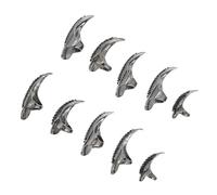 Gogogmee 10pcs Black Rhinestone Cat Claw Fingernail Rings with Curved Eagle Talon Design, Small/Medium/Large Sizes, Halloween Costume Fake Nail Claws for Finger Decoration