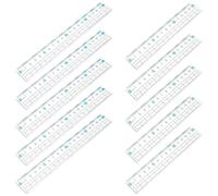 Gogogmee 10pcs Blue Plastic Rulers with Wavy Line, 15Cm 20Cm Flexible Metric Measuring Tools for Students’ Exams and Drawing, School Ruler with Centimeter Scale for Classroom and Home Use