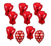 Gogogmee 10pcs Boxing Glove Balloon Inflatable Foil Balloons for Boxing Birthday Party Decorations Sport Theme Party Supplies for Boys Wrestling Events Centerpiece