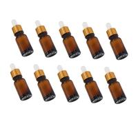 Gogogmee 10pcs Brown Dropper Essential Oil Bottles Empty Bottle Pipette for Women Use Perfume Refillable Travel Sub Essence