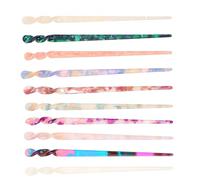 Gogogmee 10PCS Chinese Traditional Hair Stick Durable Acetate Hair Pins with Mixed Patterns for Elegant Hairstyles