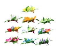 Gogogmee 10pcs Colorful Flower Hair Clips Hawaiian Headdress Floral Barrettes for Women Easy-grip Bobby Pins with Vibrant Lightweight Fashion Hair Accessories for Weddings Parties and Beach