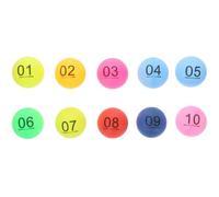 Gogogmee 10pcs Colorful Numbered Lottery Balls Lightweight Party Game Balls with Numbers for Activity Events and Lucky Draws Wear-resistant and Portable