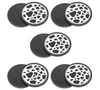 Gogogmee 10pcs Cow Print Car Cup Holder Inserts with Rhinestone Brim Non-slip Cup Holder Mats for Vehicle Interiors Anti-spill Coasters with Noise Reduction and Quick-clean Design