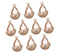 Gogogmee 10pcs Crystal Water Drop Pendants for DIY Jewelry Making Lightweight Charms with Threading Sparkling Teardrop Design for Earrings Necklaces and Practical Accessories