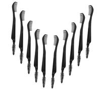 Gogogmee 10pcs Dual-ended Eyelash Comb and Eyebrow Brush Portable Lightweight Makeup Tools with Wear-resistant Handles for Precise Lash Shaping and Brow Grooming Suitable for Professional