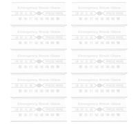 Gogogmee 10Pcs Fire Alarm Manual Call Point Glass Replacement, High-Temperature Resistant Break Glass Sheets, Waterproof Emergency Fire Safety Switch Cover for Kitchen Safety