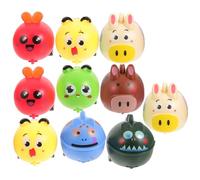 Gogogmee 10pcs Friction Powered Pull Back Cars for Party Favors Adorable Mini Animal Model Vehicles Educational