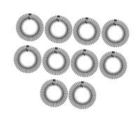 Gogogmee 10pcs Full Circular Stretch Comb Flexible Plastic Circle Headbands for Women Fit Suitable for Thick Thin Curly Hair Styling Accessories