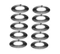 Gogogmee 10pcs Full Circular Stretch Comb Hair Wrap Holder Elastic Plastic Circle Comb for Wide Hair Brush round Styling