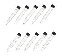 Gogogmee 10pcs Glass Centrifuge Tubes with Graduated Marks Conical Bottom Screw Cap Leak-resistant Laboratory Test Tubes for Biochemistry Molecular Biology Sample Separation