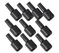 Gogogmee 10pcs Glass Empty Nail Polish Bottles with Black Caps Screw Mouth Refillable Containers for DIY Manicure Salon Use Portable Nail Varnish Storage