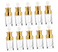 Gogogmee 10pcs Glass Essential Oil Bottles with Droppers Liquid Containers for and Cosmetic Blends Refillable Vials for Travel DIY