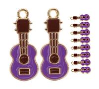 Gogogmee 10pcs Guitar Shaped Charms DIY Jewelry Making Pendants for Bracelets Necklaces Earrings Instrument Hanging Decor for Guitarists and Music Lovers