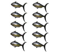 Gogogmee 10Pcs Inflatable Tuna Balloons Foil Balloons Ocean Fish Party Decorations Realistic Fishing Birthday Supplies Sea Animal for Pool Beach Party