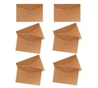 Gogogmee 10pcs Kraft Paper File Bags Document Envelopes with Simple Closure Thick Paper Pouches for Office Home School Document Organization and Protection
