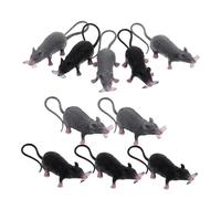 Gogogmee 10pcs Lifelike Rat Models for Halloween Decorations and Pranks Realistic Small Faux Mice for Haunted Houses Sturdy Plastic Scary Rat Party Props for Halloween Novelty and Practical