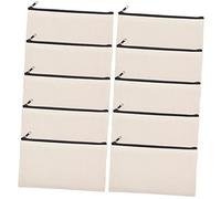 Gogogmee 10pcs Makeup Bag DIY Sublimation Canvas Pencil Case Heat Transfer Cosmetic Bag
