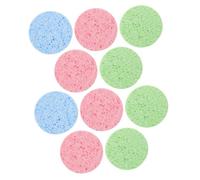 Gogogmee 10pcs Makeup Remover Puff Natural Wooden Facial Cleansing Pads Pack Gentle and Hydrating Random Color
